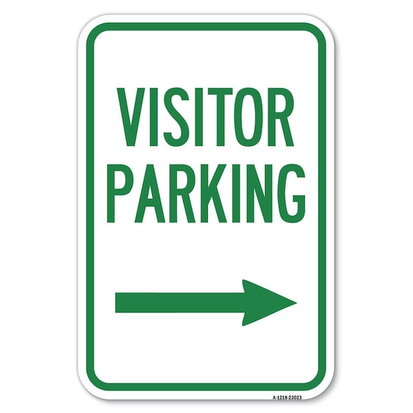 Signmission Reserved Parking Sign Visitor Parking A Heavy-Gauge Aluminum Sign, 12" x 18", A-1218-23023 A-1218-23023 - main